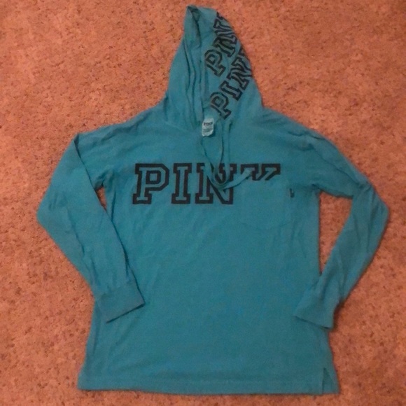 PINK Pullover Hooded Tee - Picture 1 of 3